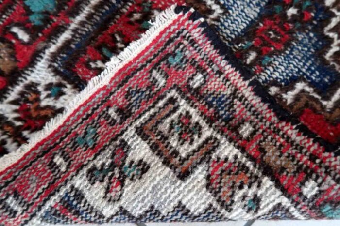 vintage middle eastern handmade hamadan rug 1970s 8