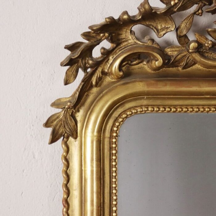 vintage mirror in wooden frame 4