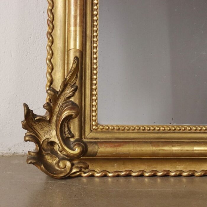 vintage mirror in wooden frame 6