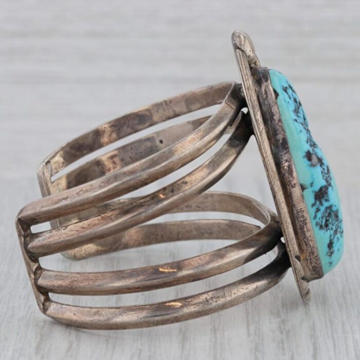 vintage native american turquoise cuff bracelet sterling silver statement 625 1928