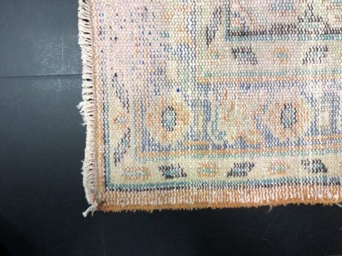 vintage orange faded oushak wool rug 9