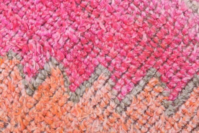 vintage pink runner rug in wool 10