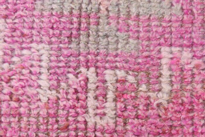 vintage pink runner rug in wool 12