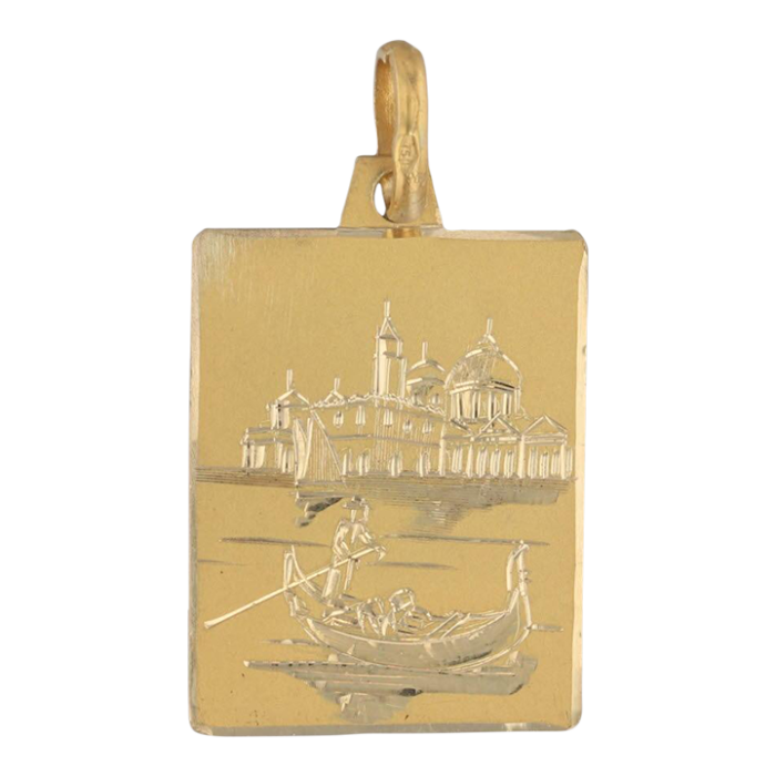 vintage ricordo di venezia 18k yellow gold charm pendant venice italy souvenir 1543