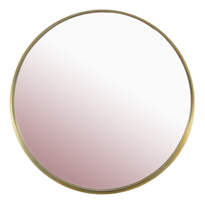 vintage round brass mirror 1891