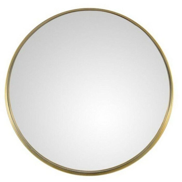 vintage round brass mirror 5591