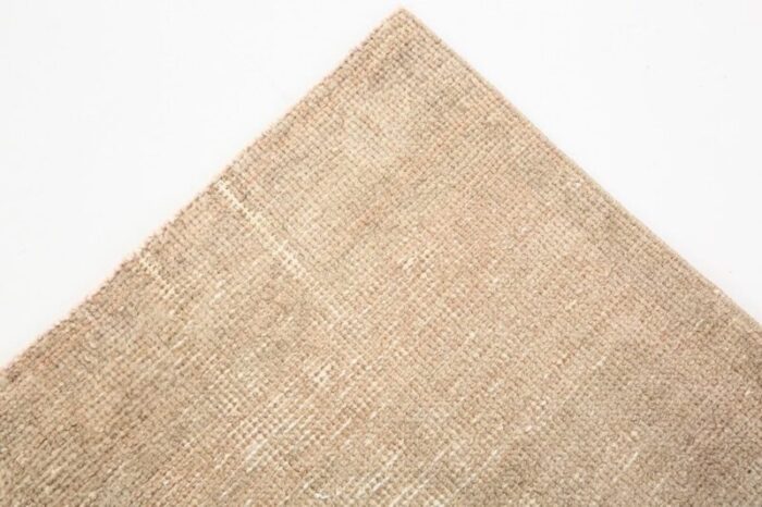 vintage runner rug in faded beige 10