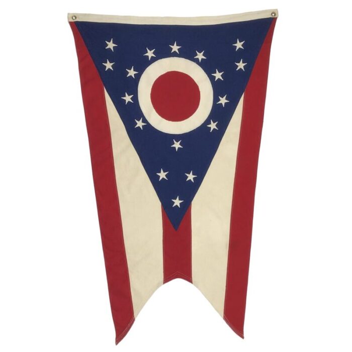 vintage sewn cotton state flag of ohio 0749