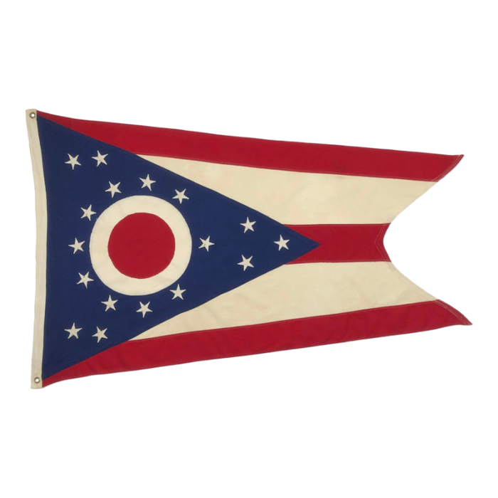 vintage sewn cotton state flag of ohio 3854