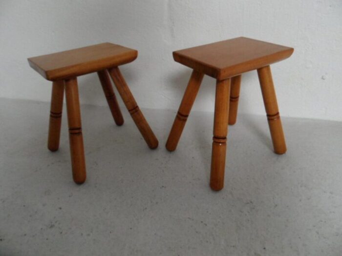 vintage small side tables 1950s set of 2 1008