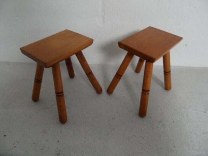 vintage small side tables 1950s set of 2 2634