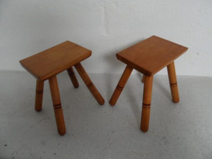 vintage small side tables 1950s set of 2 3204