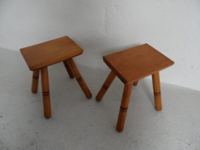 vintage small side tables 1950s set of 2 5908