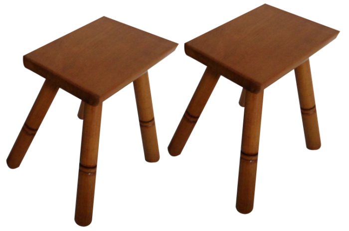 vintage small side tables 1950s set of 2 7581