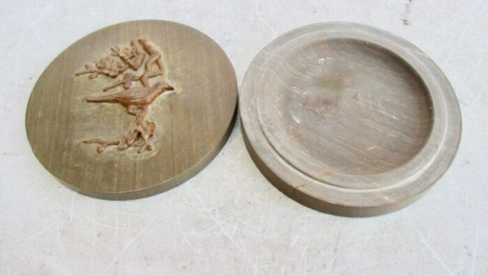 vintage soapstone seal paste box 7855