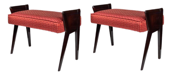 vintage stools by ico parisi 1960s set of 2 2031