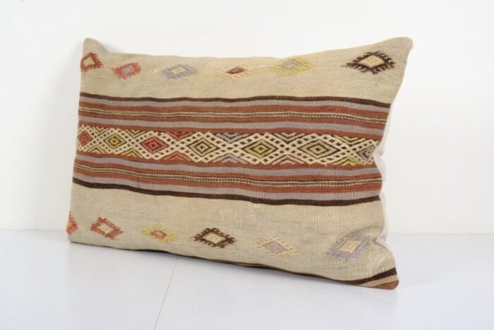 vintage striped organic hemp kilim pillow cover 3