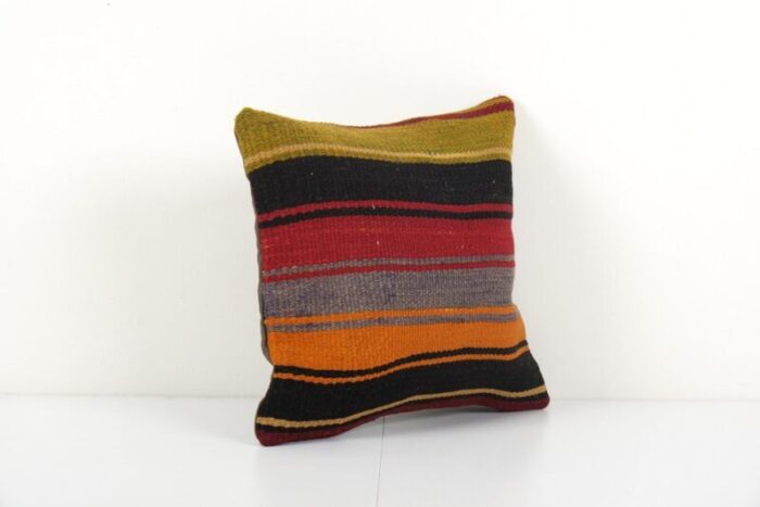 vintage striped turkish kilim pillow cover 3