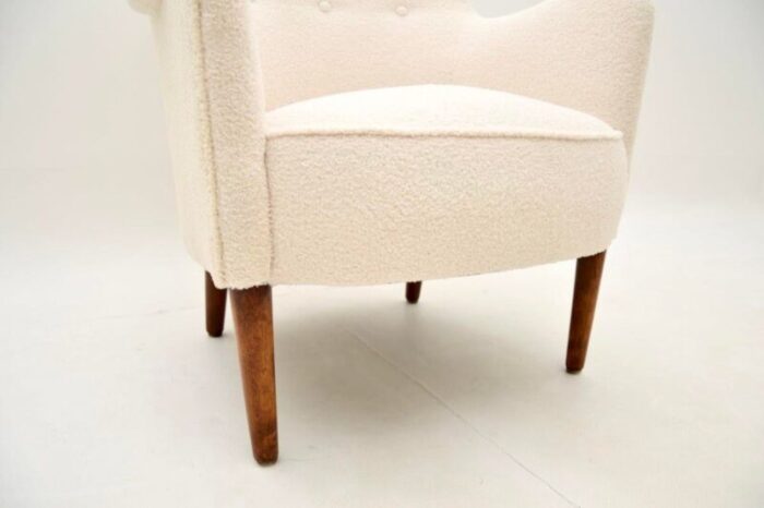 vintage swedish sampsel armchair attributed to carl malmsten 1960s 0106