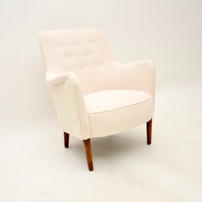 vintage swedish sampsel armchair attributed to carl malmsten 1960s 3228