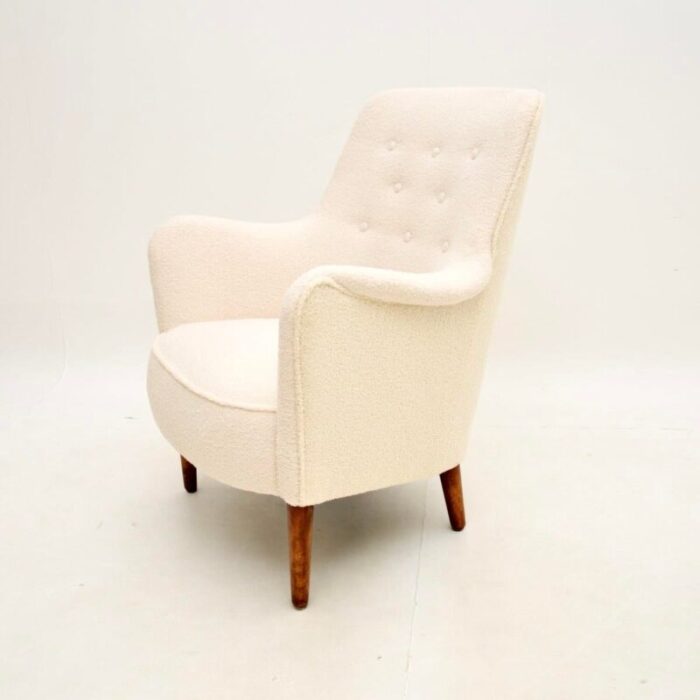 vintage swedish sampsel armchair attributed to carl malmsten 1960s 3540