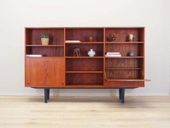 vintage teak bookcase 1970s 4753