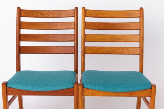 vintage teak chairs by korup stolefabrik denmark 1970s set of 6 3476