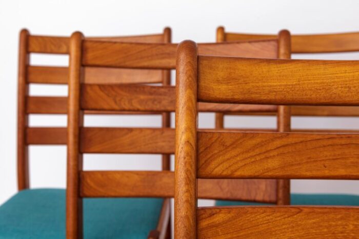 vintage teak chairs by korup stolefabrik denmark 1970s set of 6 6814