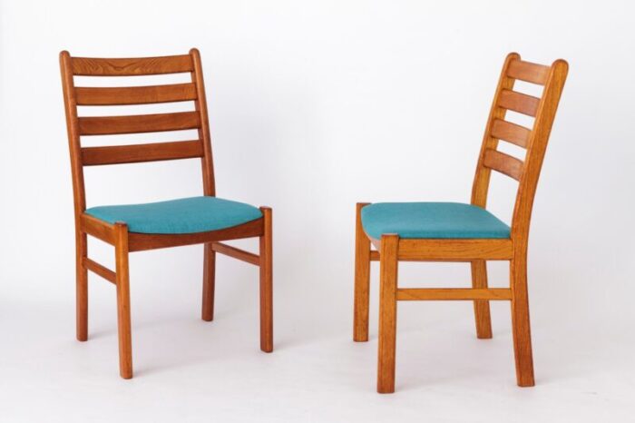 vintage teak chairs by korup stolefabrik denmark 1970s set of 6 7123