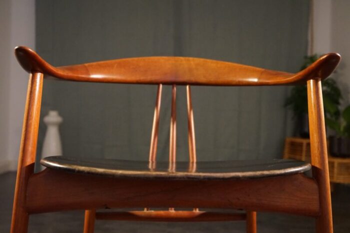 vintage teak office chair by arne hovmand olsen 1960s 0215