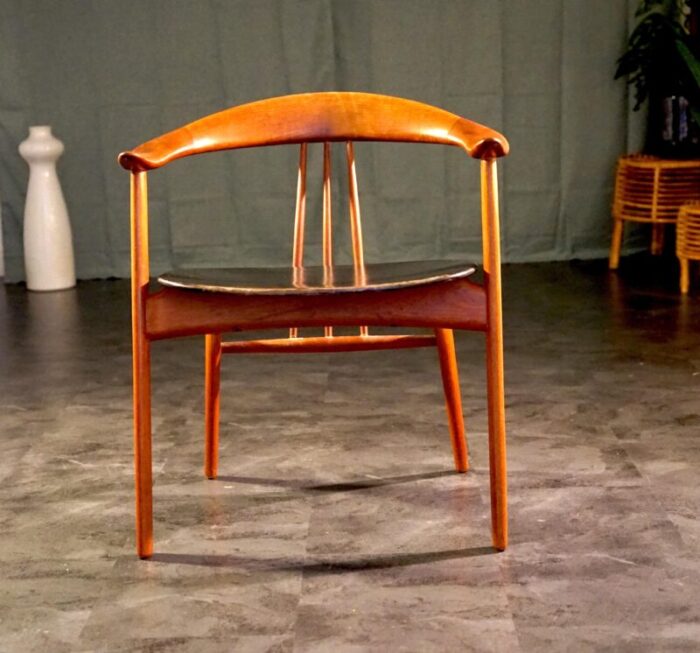 vintage teak office chair by arne hovmand olsen 1960s 4041