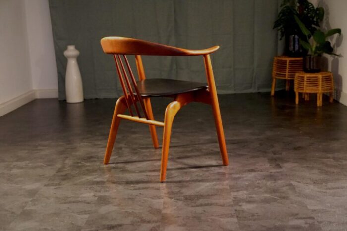 vintage teak office chair by arne hovmand olsen 1960s 7012