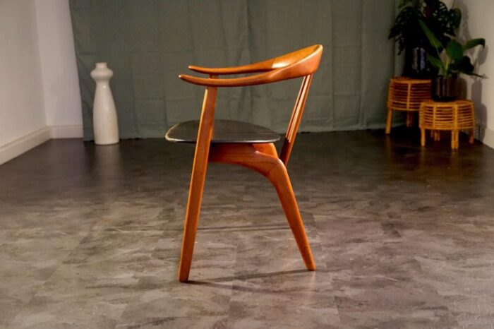 vintage teak office chair by arne hovmand olsen 1960s 9424