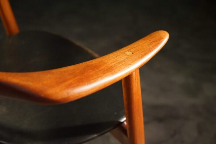 vintage teak office chair by arne hovmand olsen 1960s 9608