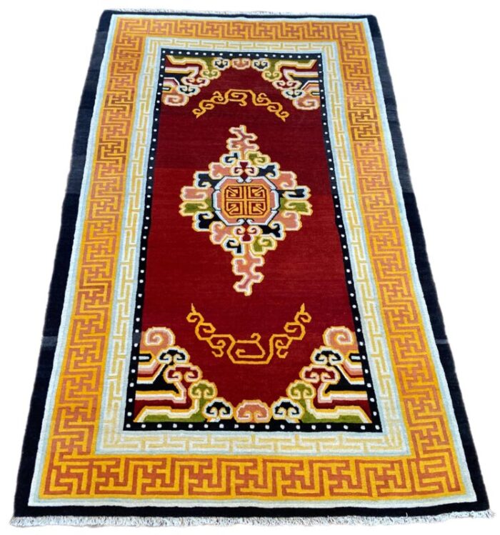 vintage tibetan rug 1930s 2727