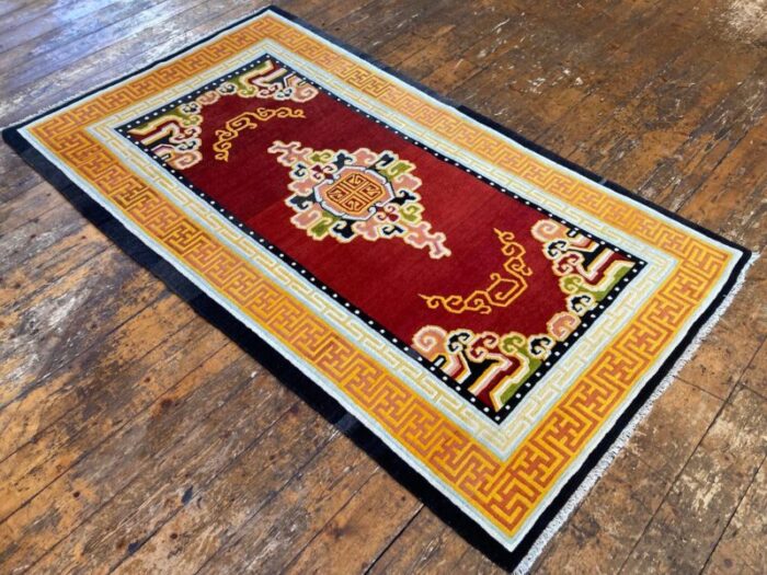 vintage tibetan rug 1930s 9147