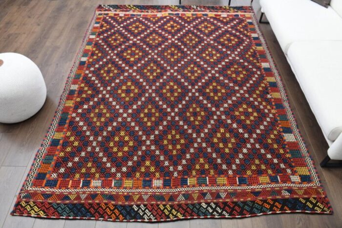 vintage turkish cacim kilim rug 1