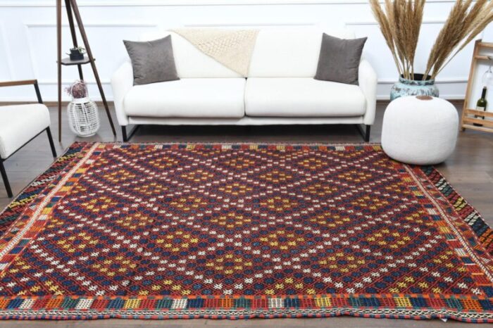 vintage turkish cacim kilim rug 10