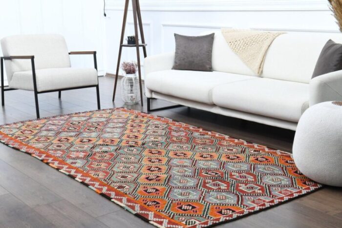 vintage turkish cacim kilim rug 8 1