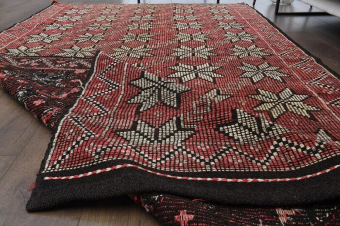 vintage turkish flatweave kilim rug 4