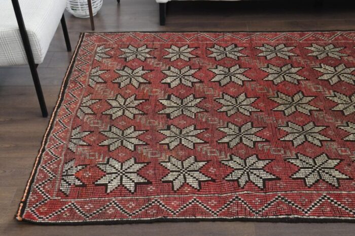 vintage turkish flatweave kilim rug 5