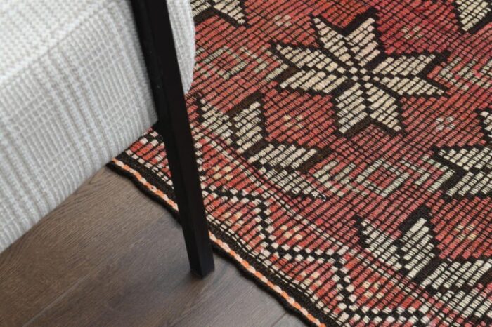 vintage turkish flatweave kilim rug 6