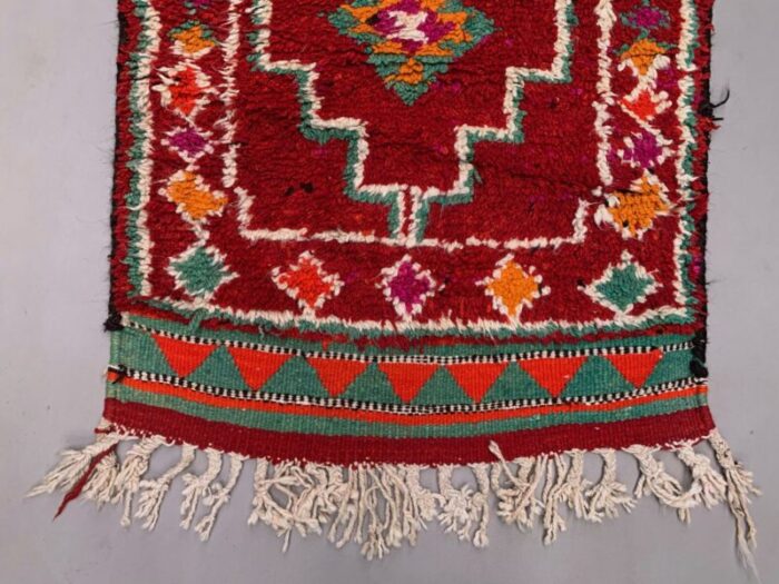 vintage turkish handmade runner rug in wool 4