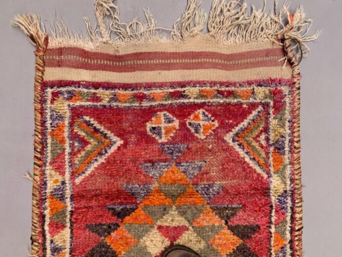 vintage turkish handmade tribal wool runner rug 9