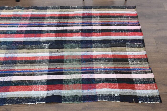 vintage turkish kilim oushak runner rug 4