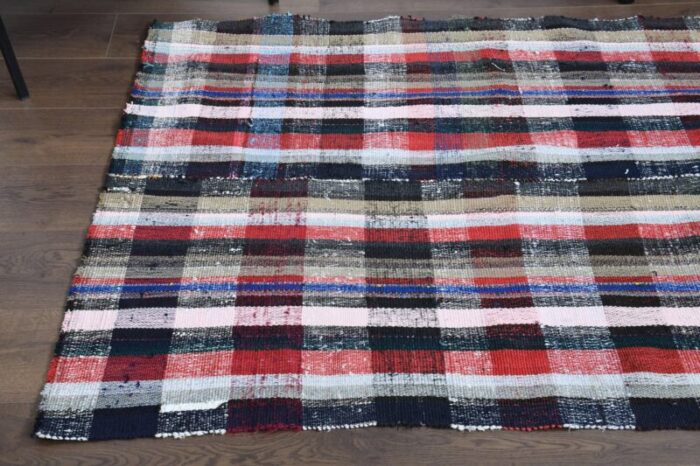 vintage turkish kilim oushak runner rug 6