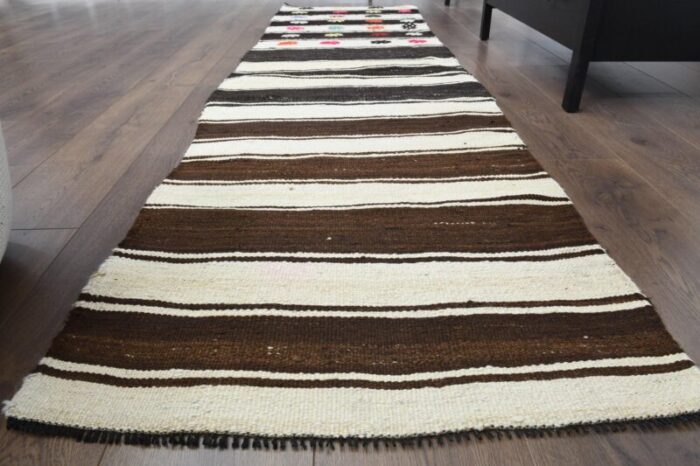 vintage turkish kilim runner rug 2