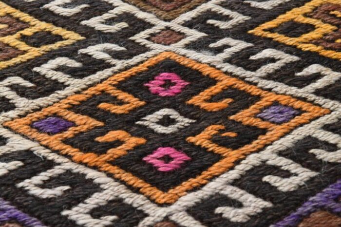 vintage turkish kilim runner rug 3 1