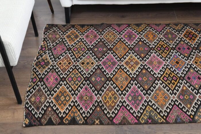 vintage turkish kilim runner rug 5 1