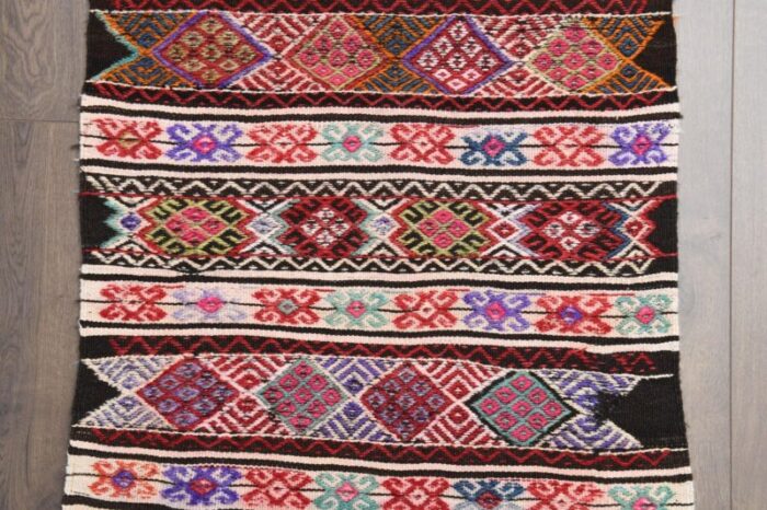 vintage turkish oushak kilim runner rug 7 1